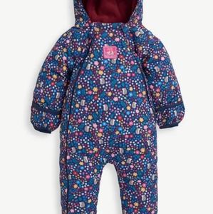 JoJo Maman Bébé Waterproof Fleece-Lined All-In-One Snowsuit Size 2-3Yrs